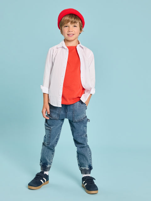 Sinsay Boy's Blue Jogger Jeans With Elastic Waistband | Sinsay In Lebanon