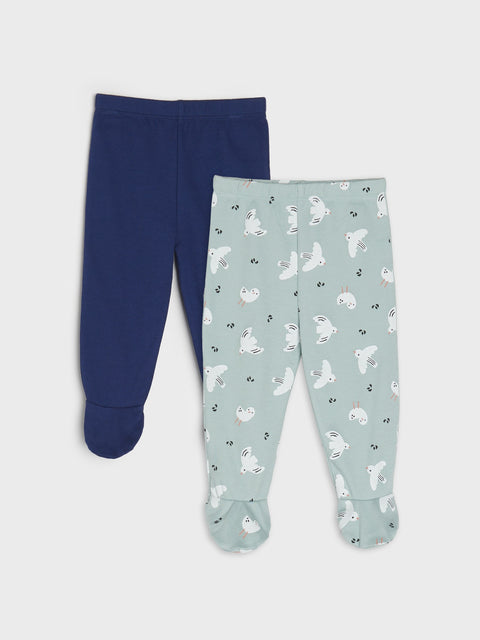 Sinsay Baby Girl's Navy & Mint Green Printed Legging | Sinsay In Lebanon