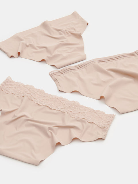 Sinsay Women's Beige Panties With Lace 3-Pack | Sinsay In Lebanon