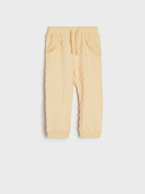 Sinsay Baby Girl's Light Yellow Jogger Sweatpants | Sinsay In Lebanon