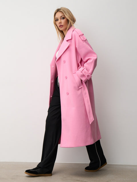 Sinsay Women's Pink Classic Line Coat|Sinsay In Lebanon