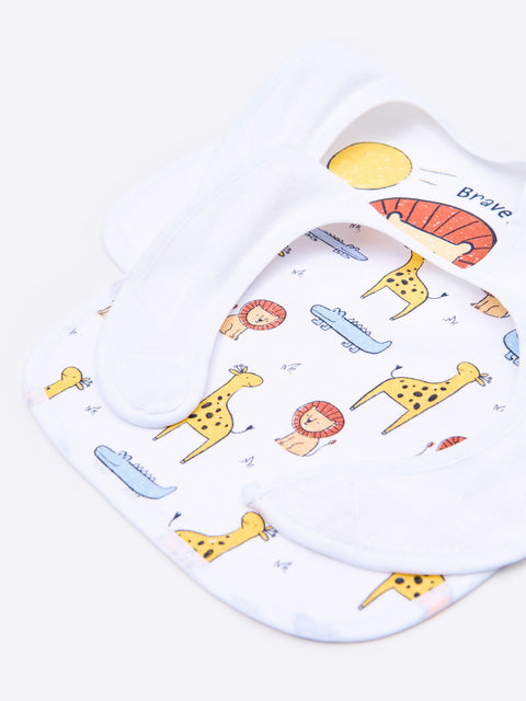 Sinsay Baby Boy's White Printed Bibs 2-Pack | Sinsay In Lebanon