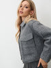Sinsay Women's Grey Cropped Jacket | Sinsay In Lebanon