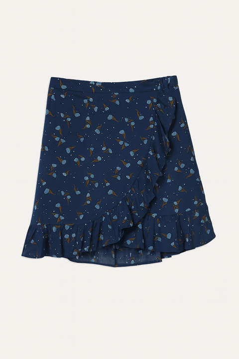 POMPdeLUX Girl's Drak Blue Print Elisa Skirt  |POMPdeLUX in Lebanon