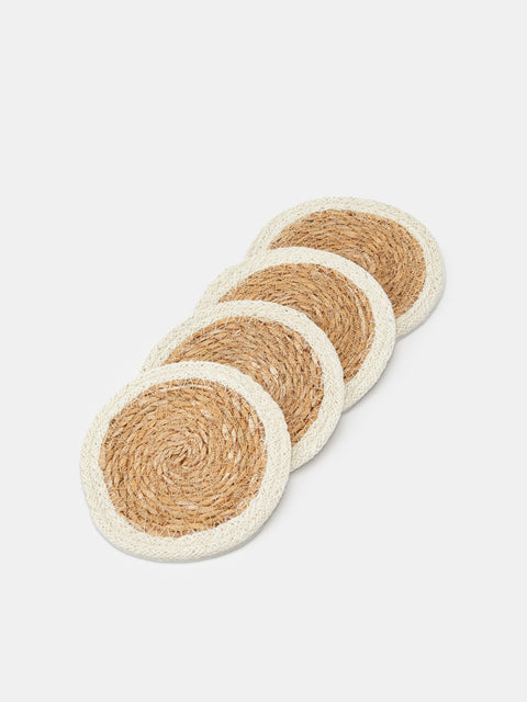 Sinsay Beige/White Drink Coasters 4-Pack | Sinsay In Lebanon