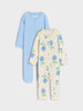 Sinsay Baby Boy's Blue Zip-Up  2-Pack Sleepsuit | Sinsay in Lebanon