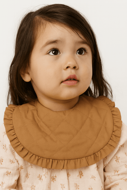 POMPdeLUX Girl's Camel Quilted Collar | POMPdeLUX In Lebanon