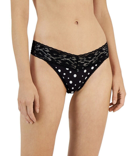 INC International Concepts Women's Black Thong ABU549