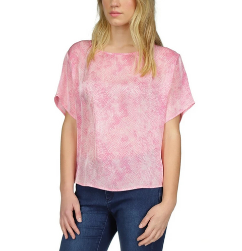 Michael Kors Women's Pink Petal Print Dolman Sleeve Blouse | Michael Kors In Lebanon