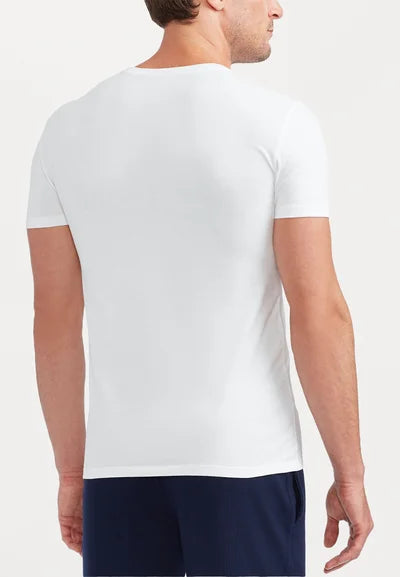 Polo Ralph Lauren Men's White 3-Pk. Slim-Fit Stretch T-Shirts  | Polo Ralph Lauren In Lebanon