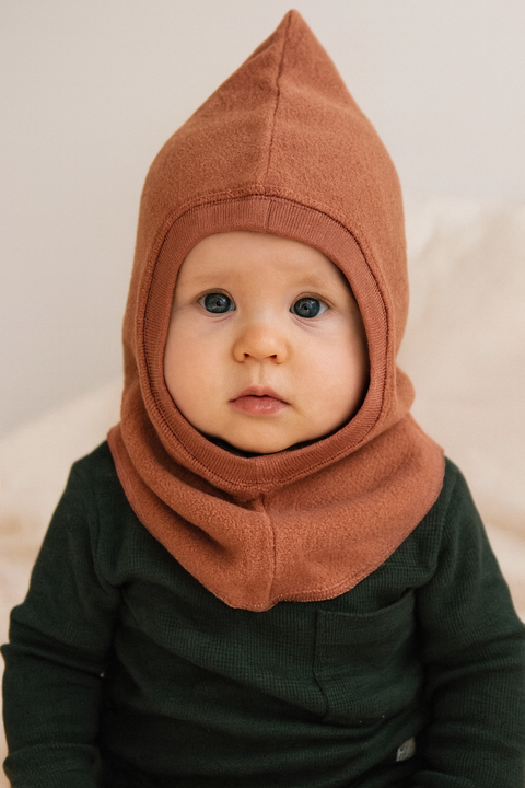 POMPdeLUX Baby Girl's Blush Fleece Balaclava |POMPdeLUX in Lebanon