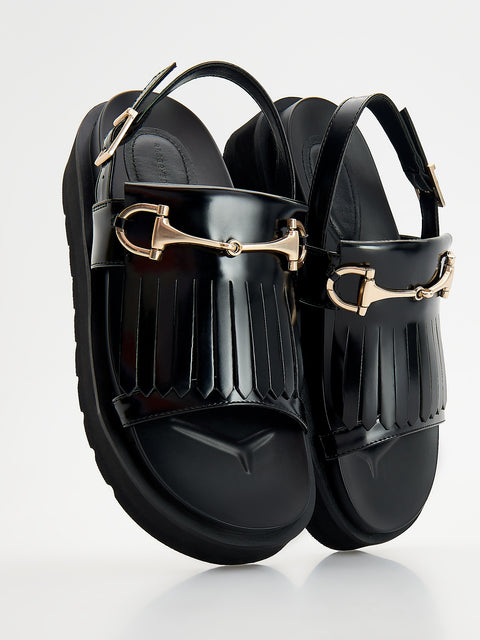 Reserved Women's Black Sandals With Buckles | Reserved In Lebanon
