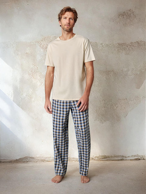 Sinsay Men's Beige Two Piece Pajama Set | Sinsay In Lebanon