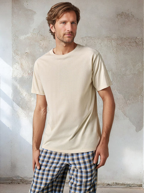 Sinsay Men's Beige Two Piece Pajama Set | Sinsay In Lebanon