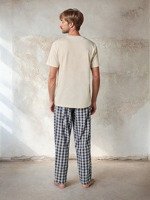 Sinsay Men's Beige Two Piece Pajama Set | Sinsay In Lebanon