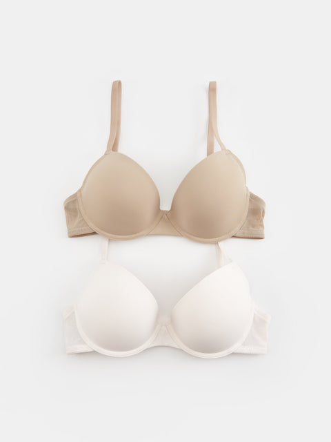 Sinsay Women's Off White/Beige Push Up Bras 2-pack | Sinsay In Lebanon