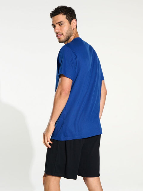 Sinsay Men's Black & Dark Blue Short Pajama Set 2pcs | Sinsay In Lebanon