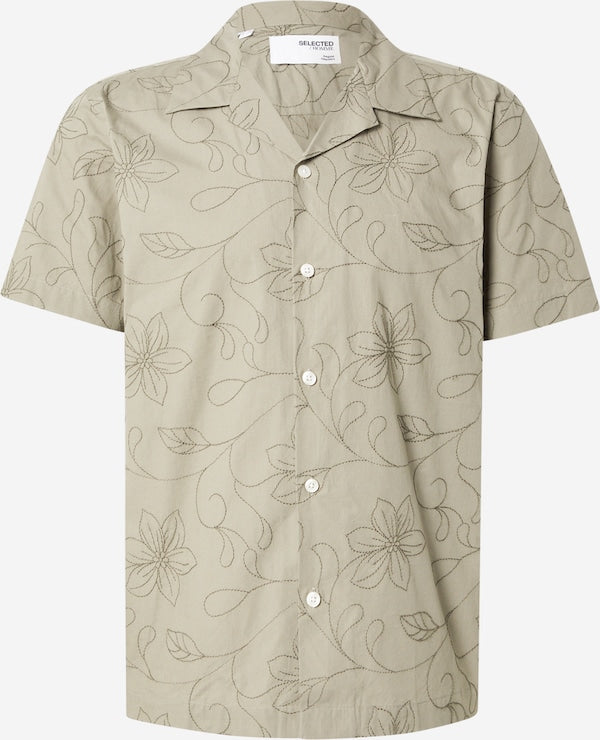 Selected Homme Men's Light Beige Comfort fit Button Up Shirt| Selected Hommein Lebanon