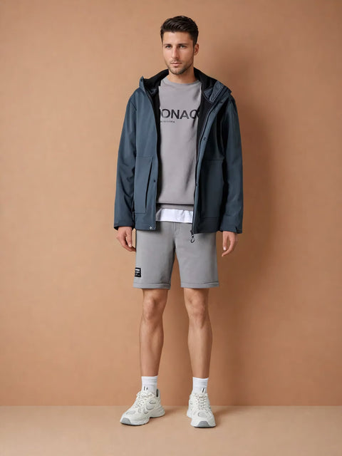 Sinsay Men's Dark Gray Smooth Regular Fit Hooded Jacket|Sinsay In Lebanon