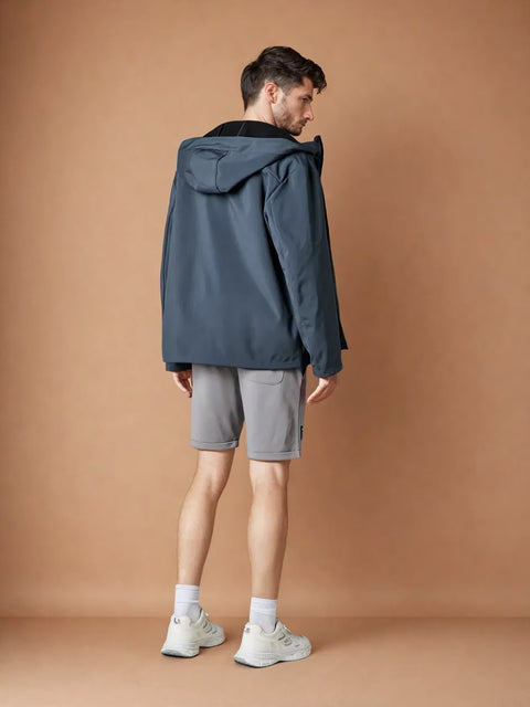 Sinsay Men's Dark Gray Smooth Regular Fit Hooded Jacket|Sinsay In Lebanon