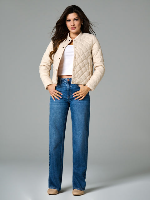 Sinsay Women's Off White Quilted Jacket|Sinsay In Lebanon