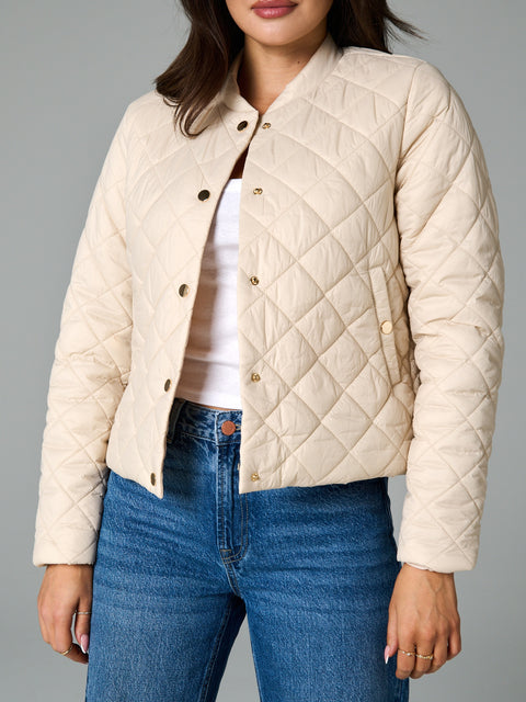 Sinsay Women's Off White Quilted Jacket|Sinsay In Lebanon
