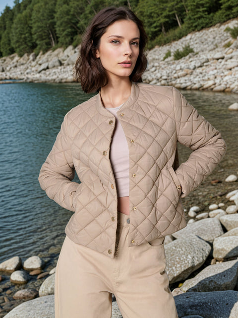 Sinsay Women's Beige Quilted Jacket |Sinsay In Lebanon