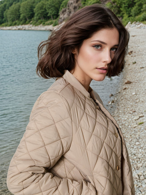 Sinsay Women's Beige Quilted Jacket |Sinsay In Lebanon