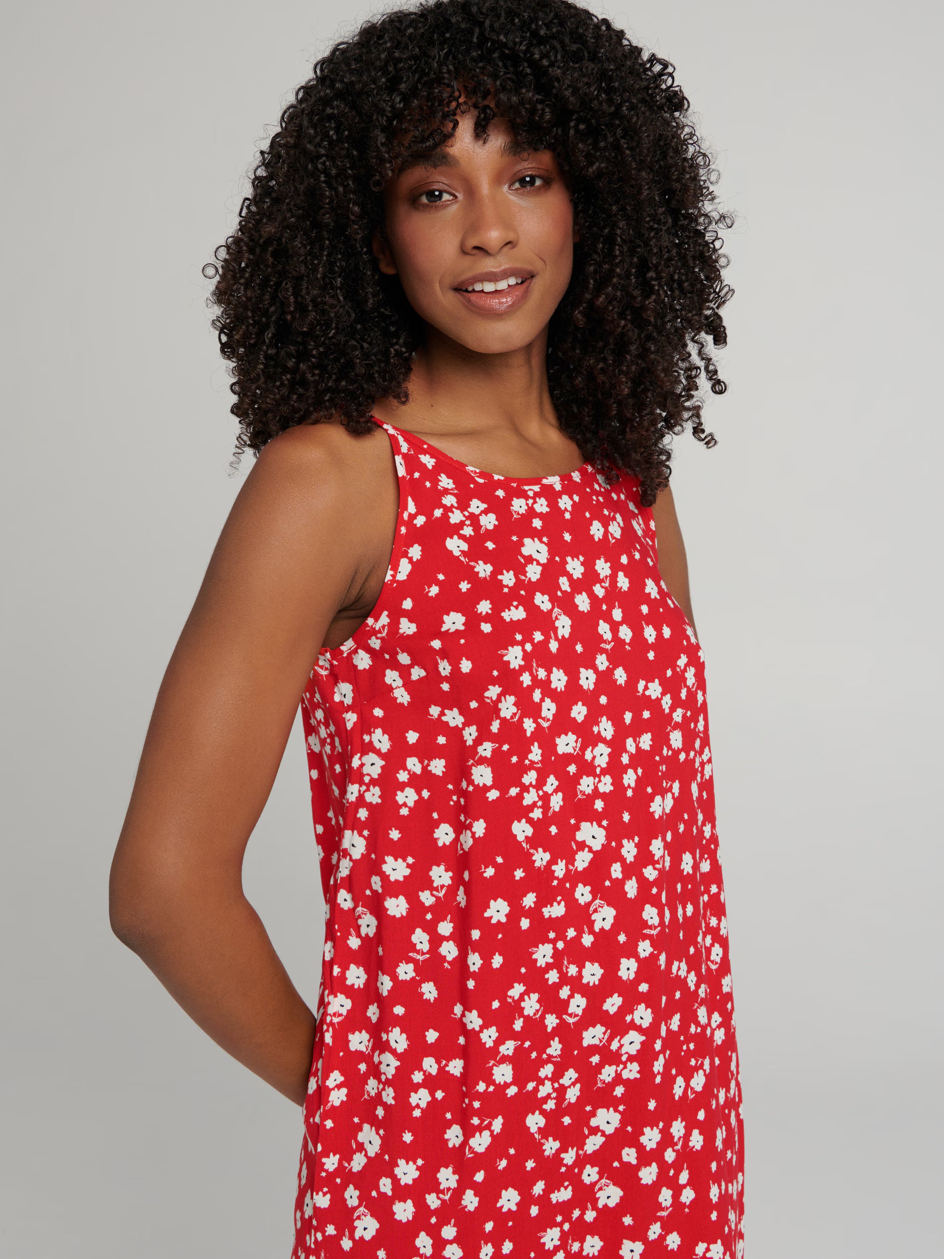 Sinsay Women's Red Floral Mini Dress With Cutout Back | Sinsay In Lebanon
