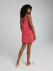 Sinsay Women's Red Floral Mini Dress With Cutout Back | Sinsay In Lebanon