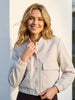 Sinsay Women's Light Gray Snap-Front Bomber Jacket | Sinsay in Lebanon
