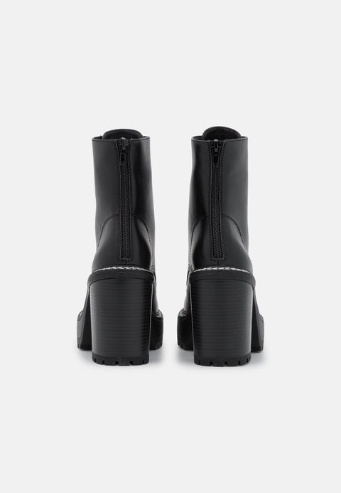 Madden Girl Women's Black Karma Block Heel Boots | Madden Girl In Lebanon