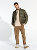 Sinsay Men Olive Green Hooded Padded Jacket | Sinsay in Lebanon