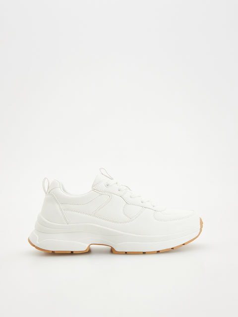 White sneaker on a white background