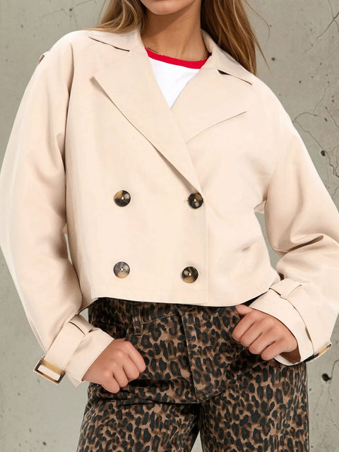 Sinsay Women's Beige Relaxed Fit Short Trench Coat|Sinsay In Lebanon