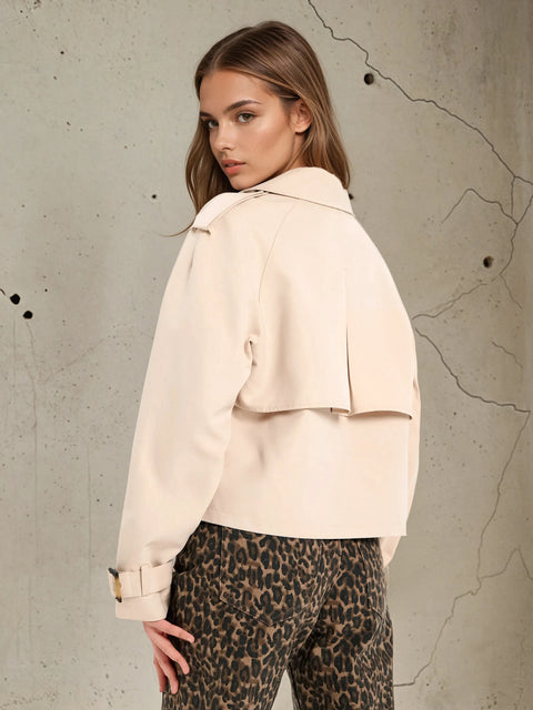 Sinsay Women's Beige Relaxed Fit Short Trench Coat|Sinsay In Lebanon