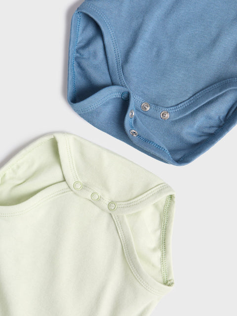 Sinsay Baby Boy's Petrol & Sage Green Pack Of 2 Bodysuits | Sinsay In Lebanon