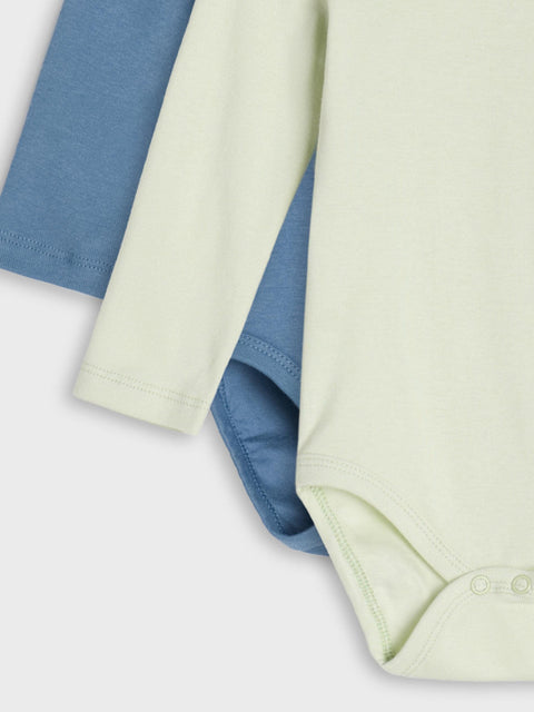 Sinsay Baby Boy's Petrol & Sage Green Pack Of 2 Bodysuits | Sinsay In Lebanon