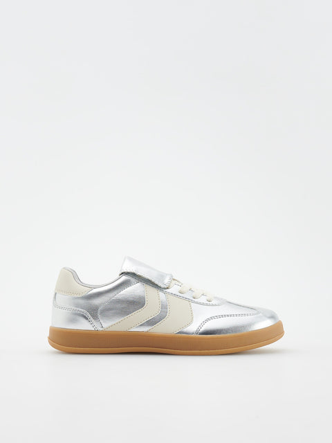 Reserved Girl's Silver Metallised Sneakers | Reserved In Lebanon