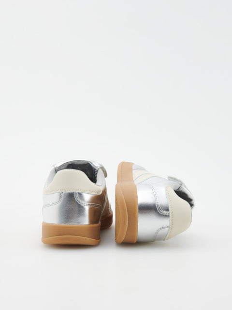 Reserved Girl's Silver Metallised Sneakers | Reserved In Lebanon