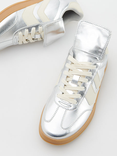 Reserved Girl's Silver Metallised Sneakers | Reserved In Lebanon