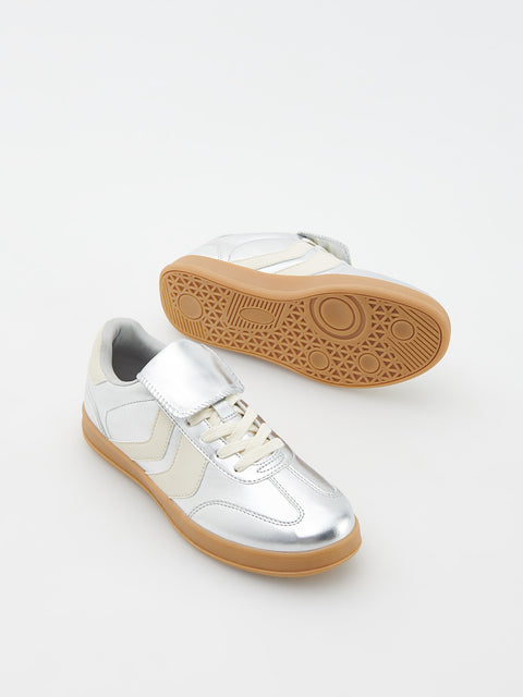 Reserved Girl's Silver Metallised Sneakers | Reserved In Lebanon
