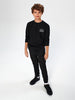 Sinsay Boy's Black Long Sleeve Printed Sweatshirt | Sinsay In Lebanon