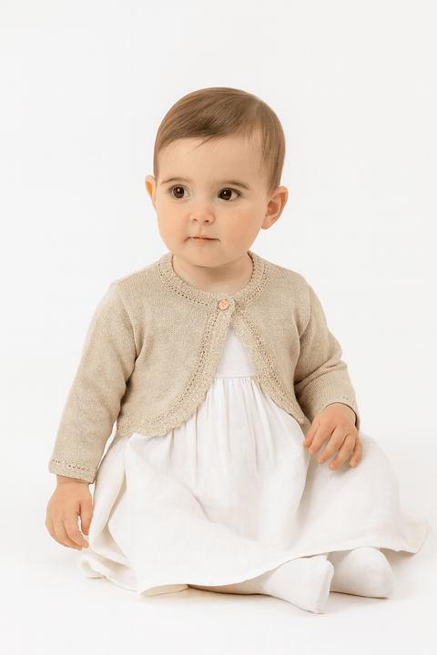 Boboli Baby Girl's Gold Long-Sleeve Cardigan| Boboli in Lebanon
