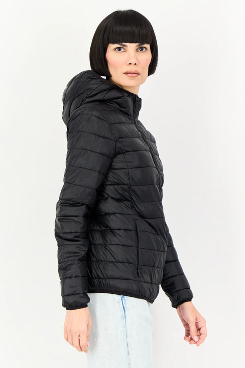 Cropp Women's Black Quilted Long Sleeve Puffer  Jacket| Crop In Lebanon