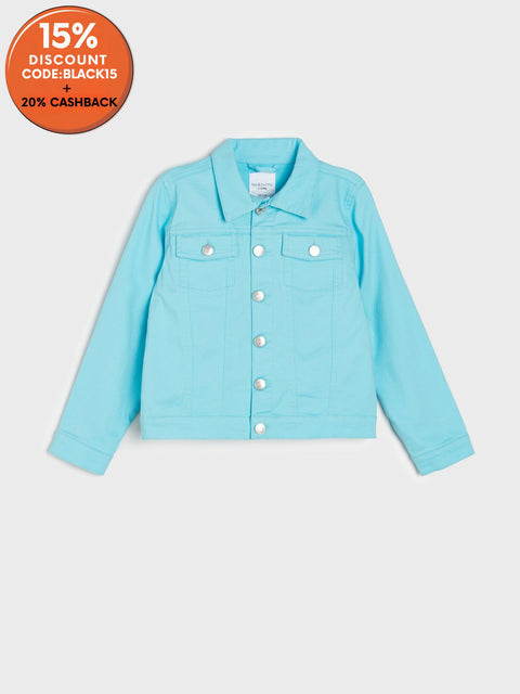Sinsay Fox & Bunny Baby Girl's Sky Blue Denim Jacket | Sinsay In Lebanon