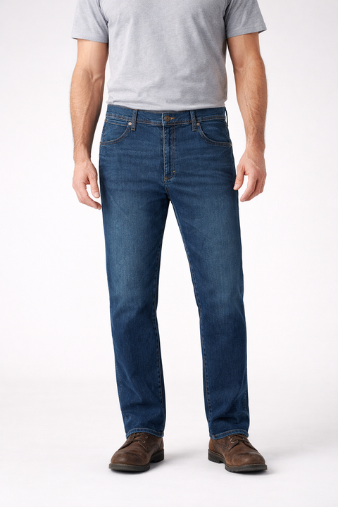 Wrangler Men's Navy Relaxed Fit Straight Leg Jeans | Wrangler In Lebanon
