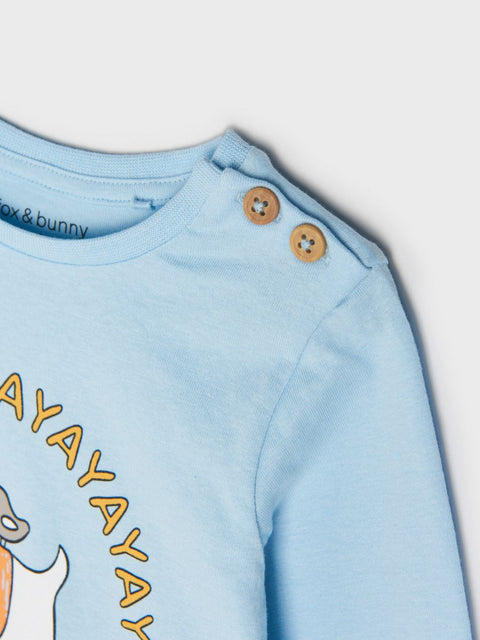 Sinsay Baby Boy's Baby Blue Printed Long Sleeve Blouse |Sinsay In Lebanon