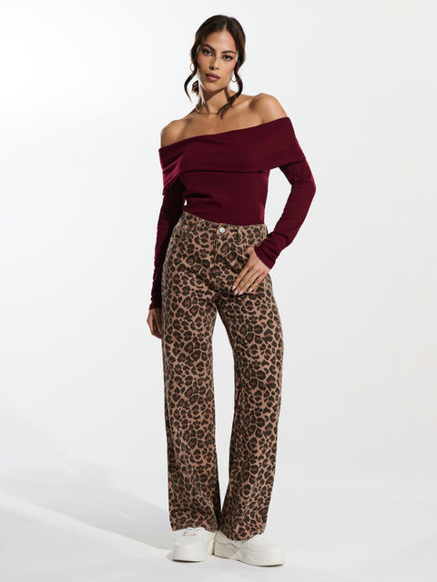 Sinsay Women's Burgundy Long Sleeve Off Shoulder Blouse|Sinsay In Lebanon