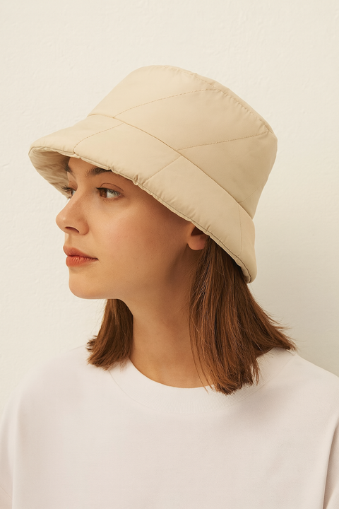Forever 21 Women's Khaki Puff Bucket Hat | Forever 21 In Lebanon